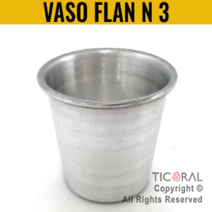 VASO FLAN ALUMINIO CON BORDE N.3 ALTURA 6.CM X 1